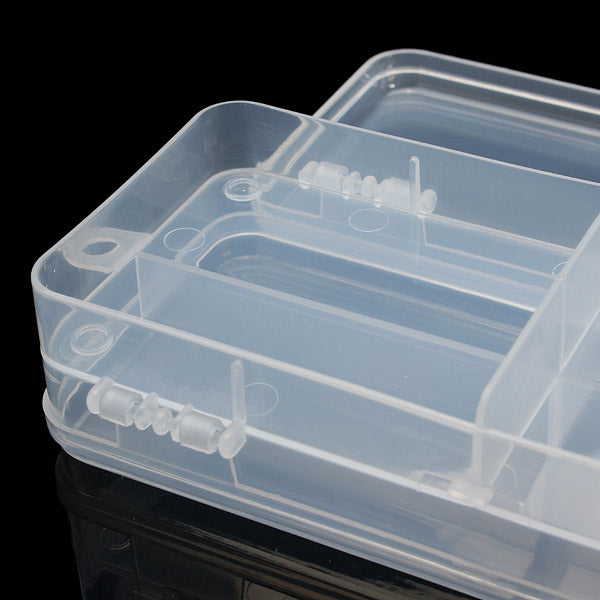 Multifunctional Transparent Plastic Fishing Tackle Box Fishing Lure Hooks Storage Box