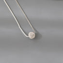 Atmospheric Simple 8mm Diamond Ball Venetian Chain Necklace