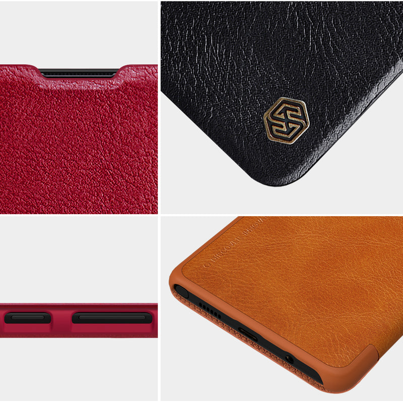 NILLKIN Flip Bumper Shockproof Card Slot Holder Full Cover PU Leather Vintage Protective Case for Samsung Galaxy Note10 Lite