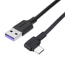 Ugreen US307 90 Degree Type C 5A Fast Charge Data Cable For Tablet Smartphone 1.5M