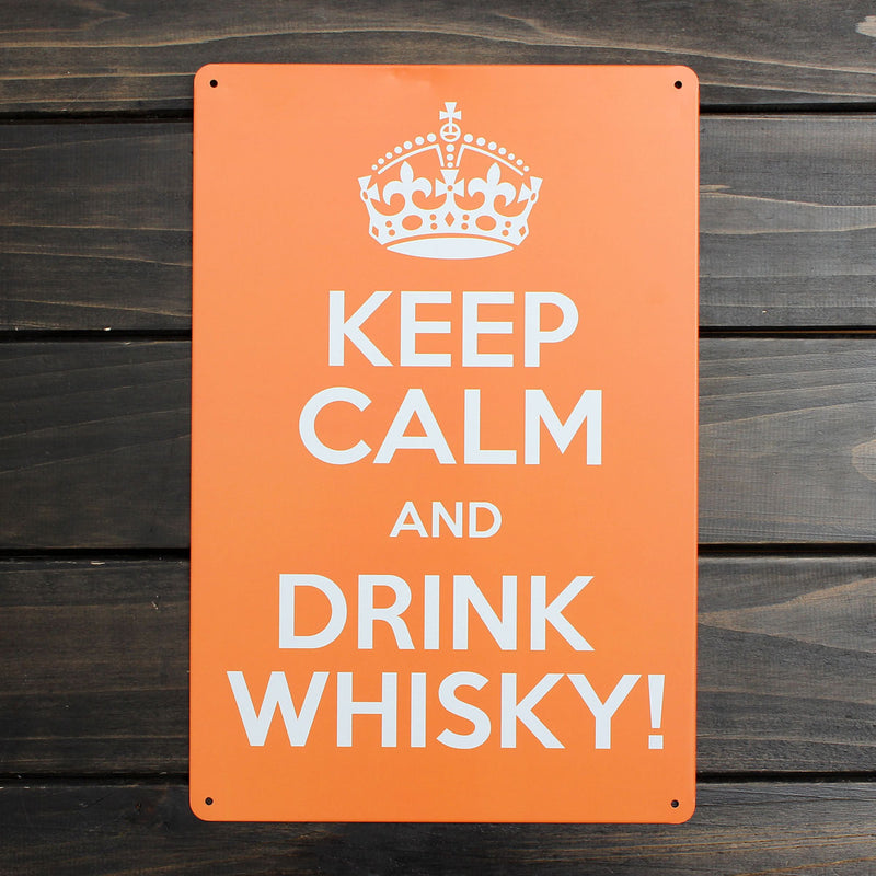 Drink Whisky Sheet Metal Drawing Metal Painting Tin Pub Wall Tavern Poster Sign