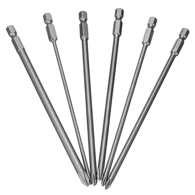 12pcs 150mm Long Screwdriver Bits 1/4 Inch Hex Shank Magnetic Cross Head Screwdriver Bit Set