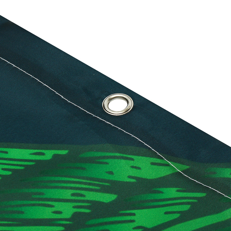 Tropical Plants Waterproof Shower Curtain Fabric With Hooks Ring Polyester Bathroom Rugs Mat