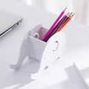 DIY Portable Removable Cartoon Phone Holder Elephant Desktop Flat Stand Stationery Storage Boxes