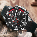 MEGIR 2121 Analogue Waterproof Military Style Silicone Strap Fashion Quartz Watch Men Watch