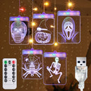 Halloween DC5V 8 Modes Remote Control USB Dimmable 3D Hanging LED Decorative String Light