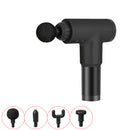 Electric Percussion Massager 4 Levels Ultra-Quiet Muscle Deep Tissue Vibrating Relaxing Therapy Device with 4 Massager Heads