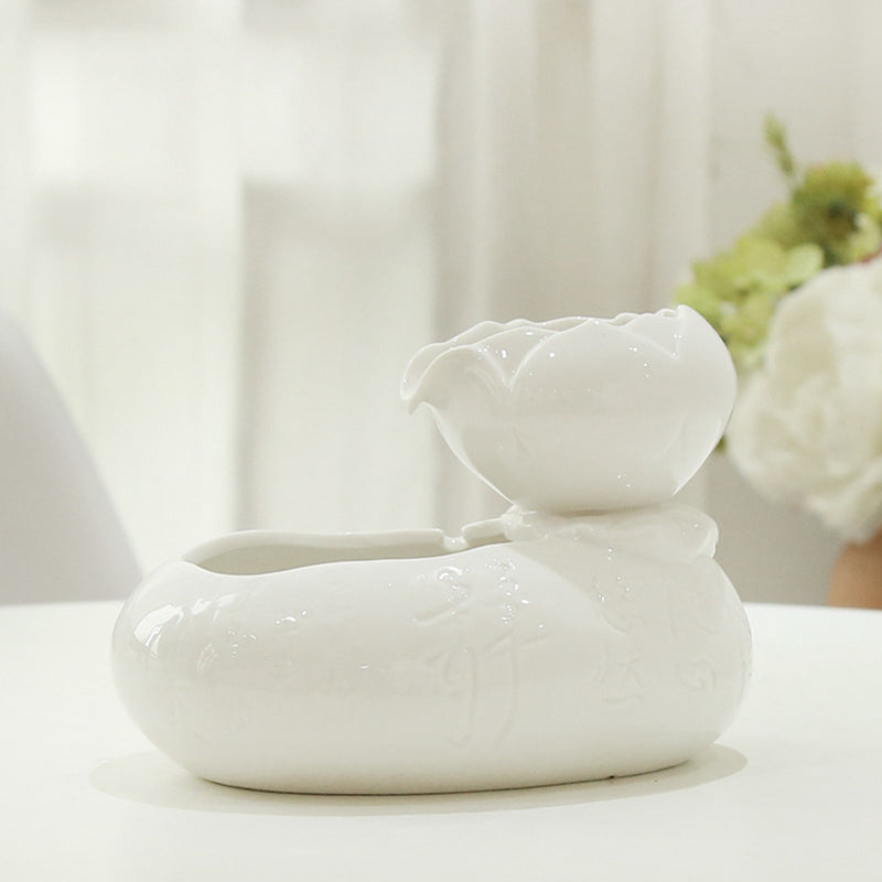 Ceramic Automatic Pet Drinking Water Fountain Dispenser Electric Cat Dog Bowl Waterer