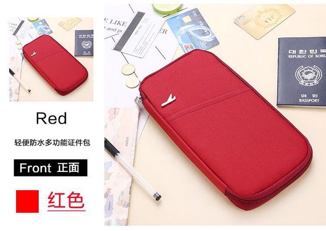 Portable Multi-function Travel Storage Bag Stationery Bag Travel Passport Bag Wallet Wallet