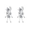 Unisex Retro Stainless Steel Ear Stud Skull Creative Earring Gift for Men Women