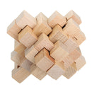 Kong Ming Lock Toys Children Kids Assembling Challenge IQ 3D Puzzle Cube Wood Toy