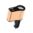 HOCO Z10 Dual USB 5 V 2.4A LED Display Car Charger for Samsung Xiaomi iPhone Huawei
