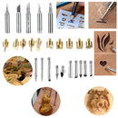 50Pcs 60W Wood Burning Adjustable Pen Solder Iron Tool Kit Pyrography Craft Set