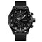 SKMEI 1309 Men Watch Fashion Leather Strap Three Smal Dials Stopwatch Male Quartz Wrist Watch