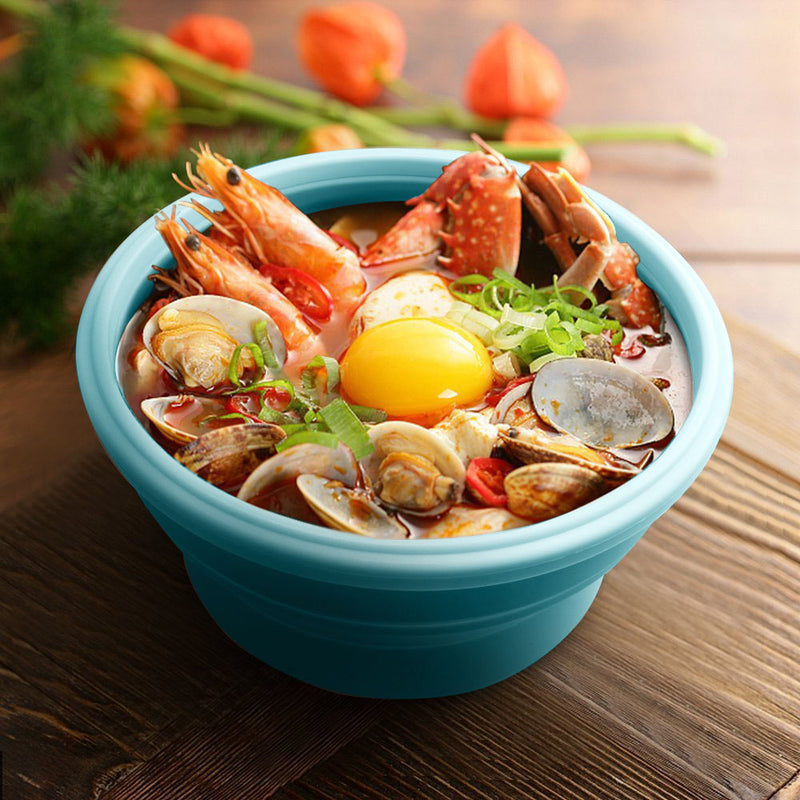 Honana Collapsible Stackable Food Storage Containers With Lids- Foldable Bowl Lunch Box Food