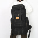 80L Large Capacity Outdoor Military Hiking Canvas Backpack Rucksack Travel Bags