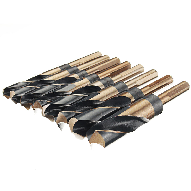 8pcs 1/2 Inch Round Shank HSS Twist Drill Bit Set