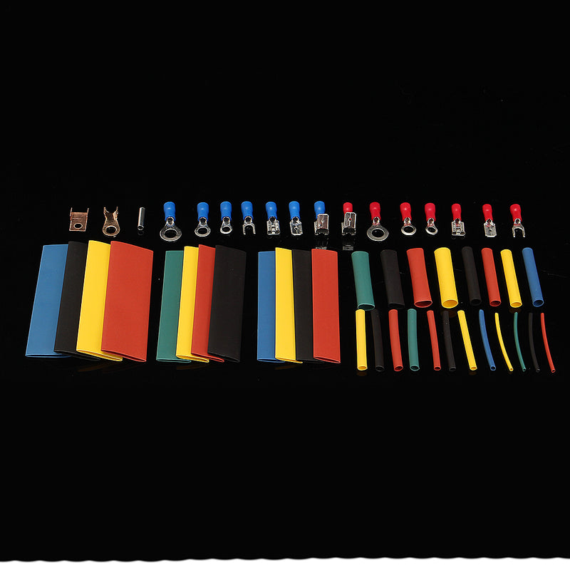 Soloop 350pcs Terminals Connectors + 328pcs 2:1 Heat Shrink Tube Assorted Box Kit
