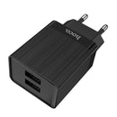 HOCO Dual USB EU Plug Wall Smart Travel USB Charger for Samsung Xiaomi Huawei