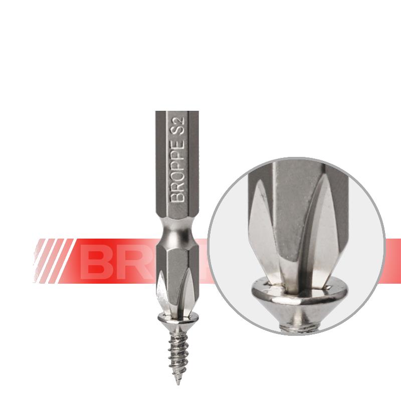 BROPPE S2 Magnetic Phillips Screwdriver Bit Set with Removable Magnetizer Ring PH2 Electric Screwdriver 1/4 Inch Hex Shank