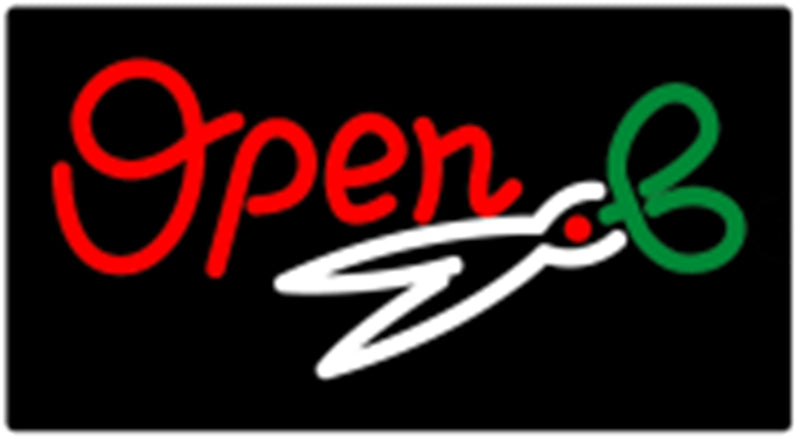 Open LED Resin Hanging Sign Board Pub Club Party Wall Display Light Bar Decor