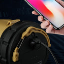 SupFire M9-F Portable Fall-proof Waterproof 340m 210Lumens 5Modes USB Rechargeable Multifunctional LED Search Light Work Light Camping Light-Black/Khaki