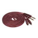 Dual RCA to Dual TS 6.35mm Audio Cable Audio Signal Cable for Mixer Amplifier Speaker Red