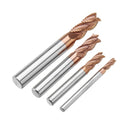 Drillpro 4/6/8/10mm Rough End Mill Cutter 4 Flutes HRC55 AlTiN Coating Milling Cutter