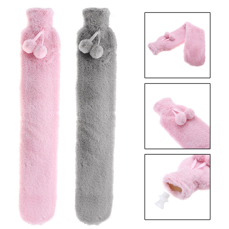 74x14cm Hot Water Bottles Large Long Area Warm Relaxing Heat with Removable Cover