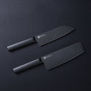 HuoHou Cool Black Kitchen Non-Stick Knifes Stainless Steel Knifes Set 307mm Slicing Knifes and 298mm Chef Knifes Cutter from Xiaomi Youpin