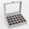 Velvet Glass Carboard Rings Earring Pendant Jewelry Collect Box Showcase