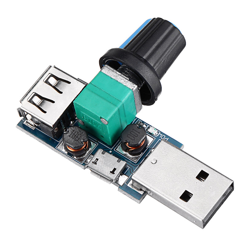 3Pcs USB Fan Speed Controller Module Reducing Noise Multi-stall Adjustment Governor DC 4-12V