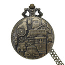 DEFFRUN Vintage Transportation Classic Analog Quartz Pocket Watch