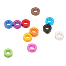 Suleve M3AN3 10Pcs M3 Thickening Flat Grommet Gasket Washer Spacer Multi-color Aluminum alloy