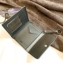 Small Wallet Short Thin Ring Wallet Mini Student PU Leather Wallet Organizer