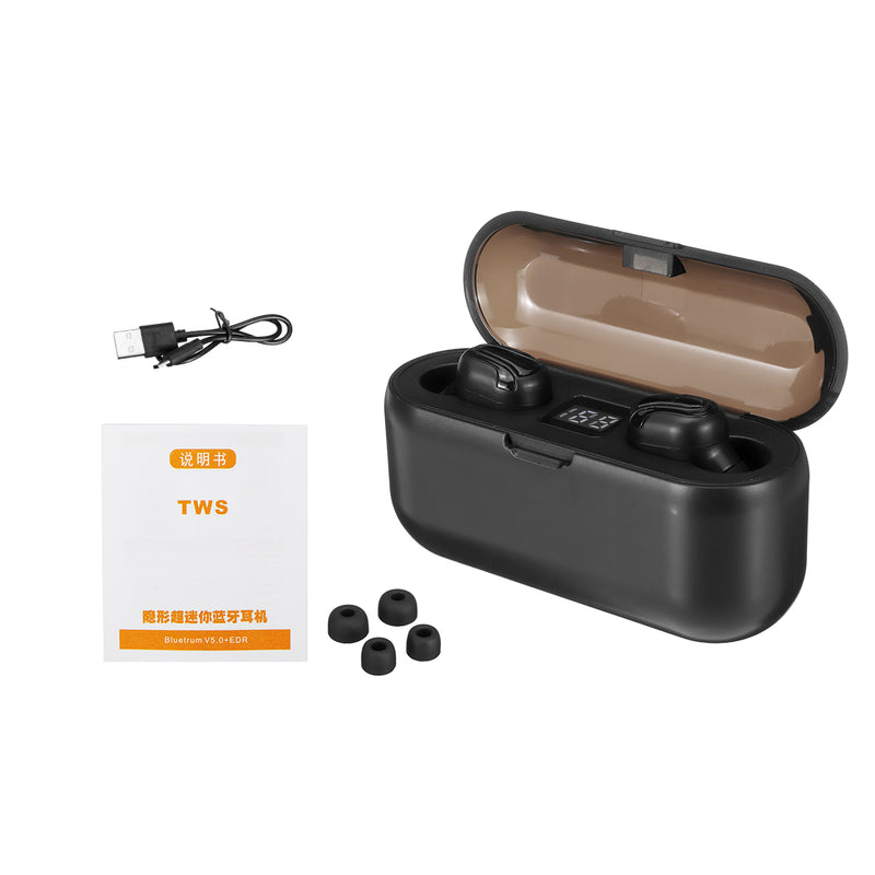 TWS Wireless Stereo Hifi Earphone Dual LED display Gaming Headphone Waterproof With 2000mAh Power Bank