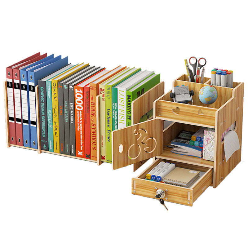 Adjustable Book Shelf Separate Pencil Pen Holder Storage Box Rack Desk Stationery Density Plate Desktop Organizer