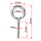10Pcs M4 52mm 304 Stainless Steel Self Tapping Screw Eye Bolt Ring Hook with Expansion Pipe
