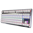 E-Blue K727 87 Keys NKRO USB Wired Mixed Backlit Mechanical Gaming Keyboard Blue Switch Black Switch