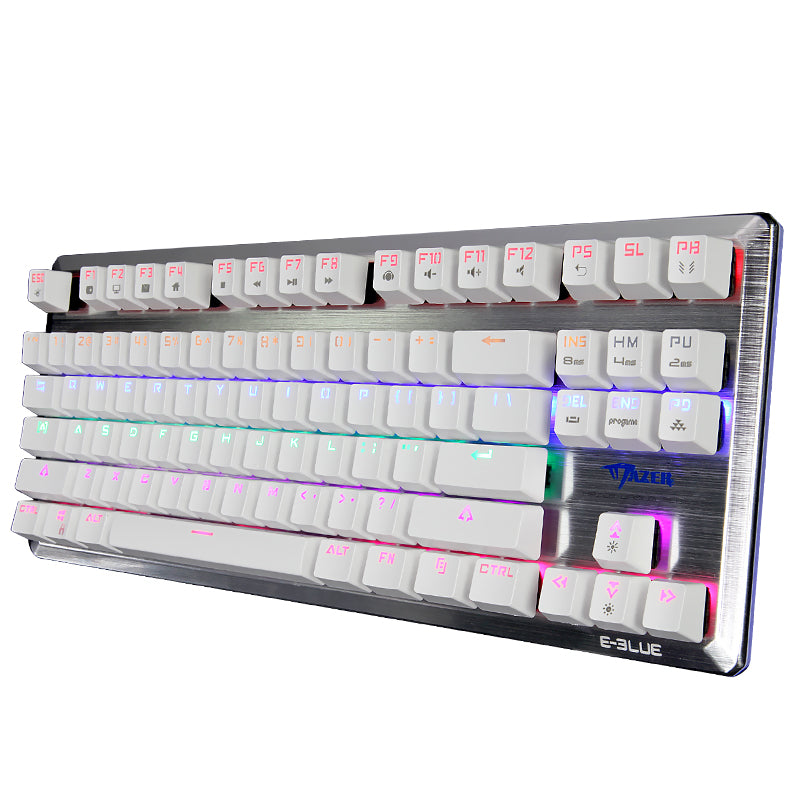 E-Blue K727 87 Keys NKRO USB Wired Mixed Backlit Mechanical Gaming Keyboard Blue Switch Black Switch