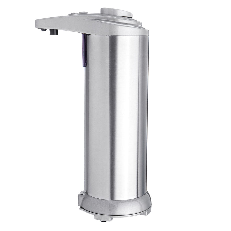 Touch Sensing Automatic Stainless Steel Silver Soap Dispenser 3 Adjustable Volume Settings 250ml Capacity