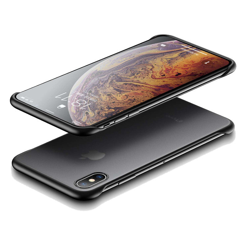 Bakeey Frameless Ultra-thin Frosted Anti-fingerprint With Metal Ring PC Translucent Protective Case for iPhone X/XS