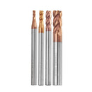 Drillpro HRC58 Round Nose 4 Flutes End Mill Cutter 2R0.2-6R0.5 AlTiN Coating CNC End Mill Cutter