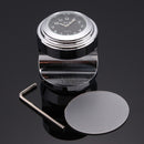 Universal Motorcycle Bike Handlebar Clock / Thermometer Black Dial  7/8'' 1''