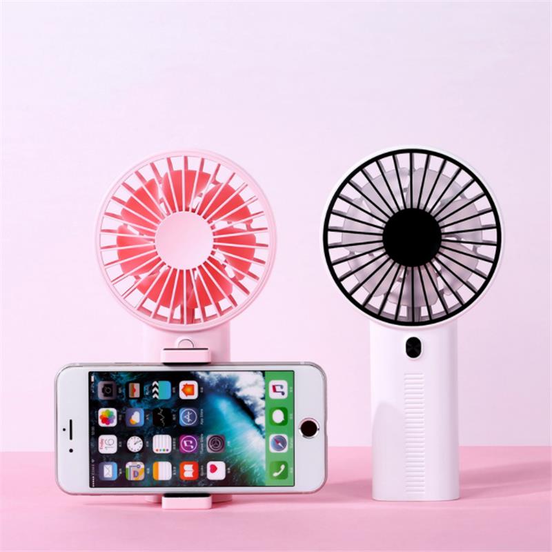 Well Star WT-F02 Portable Handheld Mini Fan Creative Desktop Mini Fan USB Charging Small Fan with Separable bracket Mobile Phone Holder