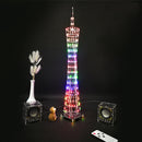 DIY bluetooth Canton Tower LED Light Cube Kit Remote Control Music Spectrum Electronic Kit