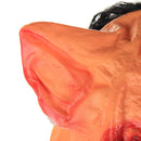 Halloween Creepy Animal Prop Latex Party Unisex Scary Pig Head Mask With Hair Cosplay