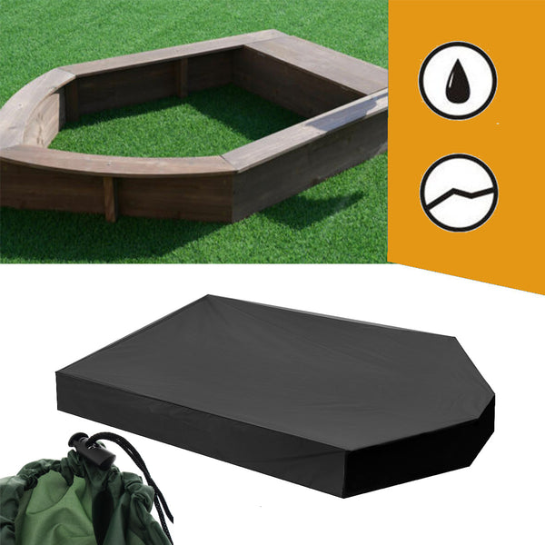160x113x22cm Oxford Sandbox Sandpit Cover Dustproof Waterproof with Drawstring