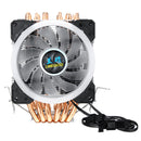 Aurora Colorful Backlit 3Pin 2 Fans 6 Copper Tube Dual Tower CPU  Cooling Fan Cooler Heatsink for Intel AMD