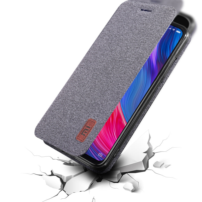 Bakeey Flip Shockproof Fabric Soft Silicone Edge Full Body Protective Case For Xiaomi Mi A2 Lite/ Redmi 6 Pro
